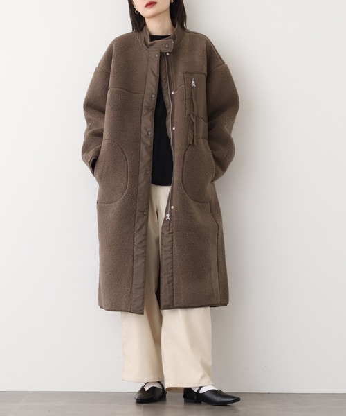 ボンディングボア ロングコート（その他アウター）｜OMNES（オムネス