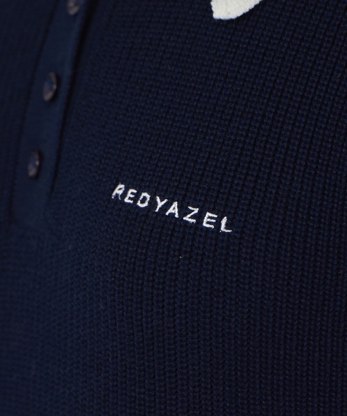 REDYAZEL(レディアゼル)の「バイカラーポロニットロングスリーブミニワンピース(ワンピース・レディース・オフホワイト/ボルドー/ブラウン/ラベンダー/ネイビー・FREE)」の21枚目の写真