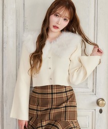 【Holiday collection】フェイクファー襟ニット