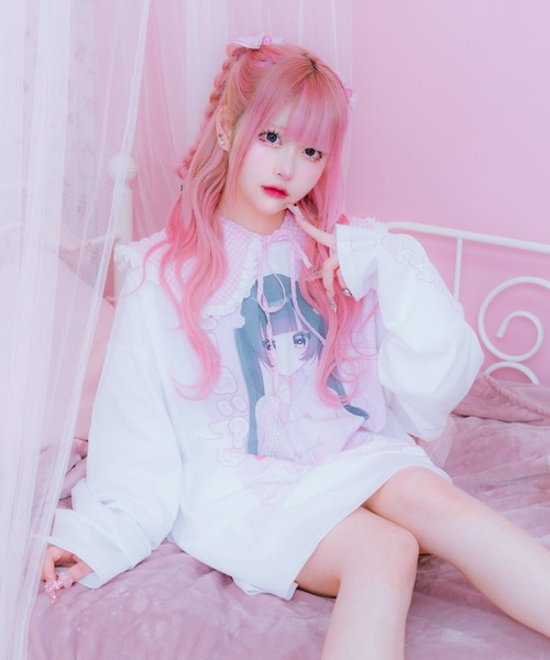 セール】ちゃおくーあいロングTシャツ（Tシャツ/カットソー）｜mine by