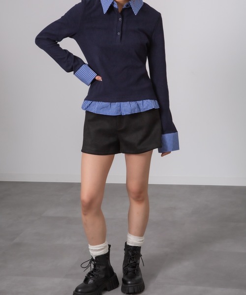 HALEY PESCA（ヘーリーペスカ）の「HALEY PESCA/スエードライク　マイクロミニ丈パンツ（その他パンツ・レディース・ブラック/ブラウン・SMALL/MEDIUM）」の8枚目の写真