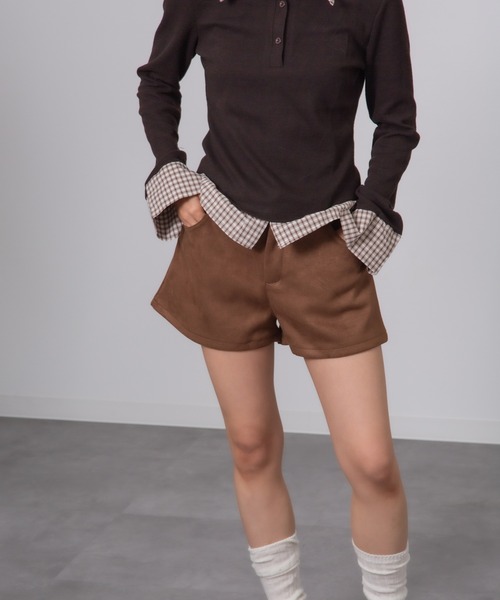 HALEY PESCA（ヘーリーペスカ）の「HALEY PESCA/スエードライク　マイクロミニ丈パンツ（その他パンツ・レディース・ブラック/ブラウン・SMALL/MEDIUM）」の13枚目の写真