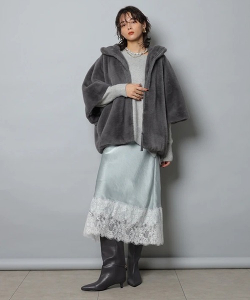 新品【CADUNEカデュネ】クロシェレーススカート XS相当 CADUNE（カデュネ）の「クロシェレーススカート（スカート）」 - WEAR