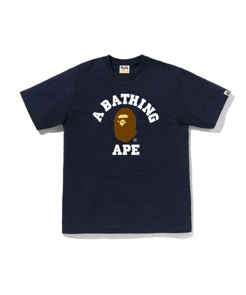A BATHING APE(アベイシングエイプ)の「COLLEGE TEE(Tシャツ/カットソー・メンズ・グリーン/ホワイト/グレー/サックスブルー/ブラック/ピンク/ネイビー/イエロー・XXX-LARGE/XX-LARGE/SMALL/MEDIUM/X-LARGE/LARGE)」の5枚目の写真