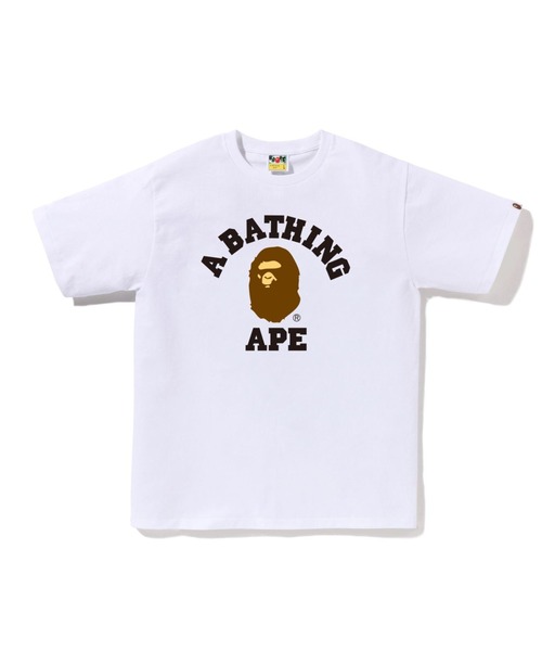 A BATHING APE(アベイシングエイプ)の「COLLEGE TEE(Tシャツ/カットソー・メンズ・グリーン/ホワイト/グレー/サックスブルー/ブラック/ピンク/ネイビー/イエロー・XXX-LARGE/XX-LARGE/SMALL/MEDIUM/X-LARGE/LARGE)」の1枚目の写真