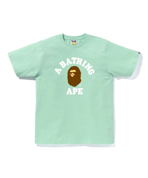 A BATHING APE(アベイシングエイプ)の「COLLEGE TEE(Tシャツ/カットソー・メンズ・グリーン/ホワイト/グレー/サックスブルー/ブラック/ピンク/ネイビー/イエロー・XXX-LARGE/XX-LARGE/SMALL/MEDIUM/X-LARGE/LARGE)」の4枚目の写真