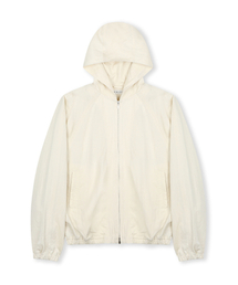 LAYERED HOODED ZIP UP JUMPER IVORY