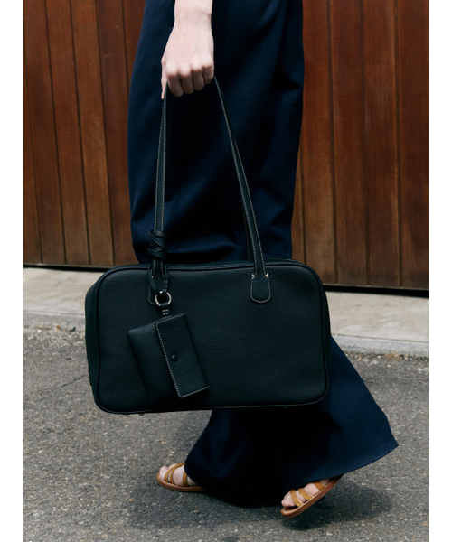 Elise Boston Bag Plus Black（ショルダーバッグ）｜DEMERIEL 