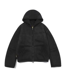 MAINBOOTH（メインブース）の「Pebble Shearling Jacket(BLACK)（ムートンコート）」