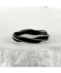 BLESSED BULLET（ブレスドブレッド）の「ss-ツイストウェーブリング -ブラックシルバー（リング）」