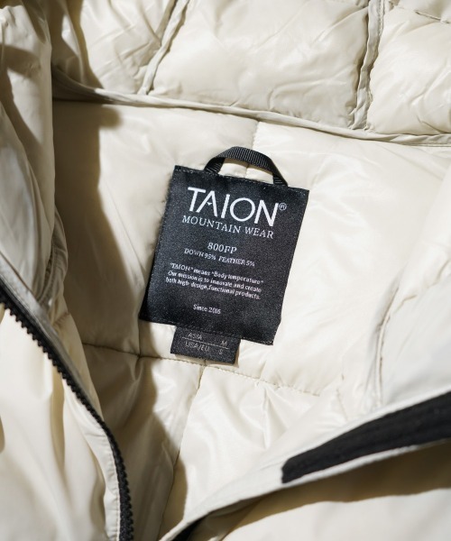TAION(タイオン)の「TAION / タイオン MOUNTAIN PACKABLE VOLUME DOWN PARKA (TAION-106VZMT) マウンテン パッカブル ボリューム ダウンパーカー(ダウンジャケット/コート・メンズ・ブラック/グレー・X-LARGE/LARGE/MEDIUM)」の14枚目の写真