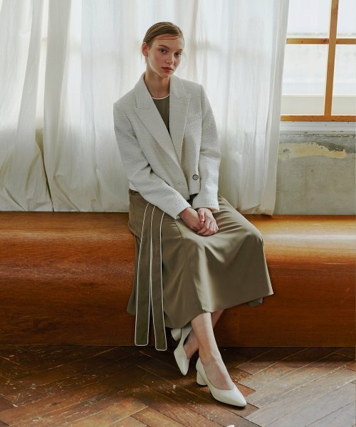 ETMON（エトモン）の「Tweed Double Jacket  Cream（テーラードジャケット・レディース・その他・FREE）」の2枚目の写真