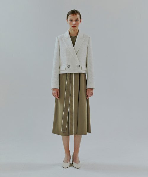 ETMON（エトモン）の「Tweed Double Jacket  Cream（テーラードジャケット・レディース・その他・FREE）」の5枚目の写真
