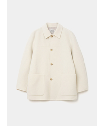 cashmere blend handmade car coat ivory