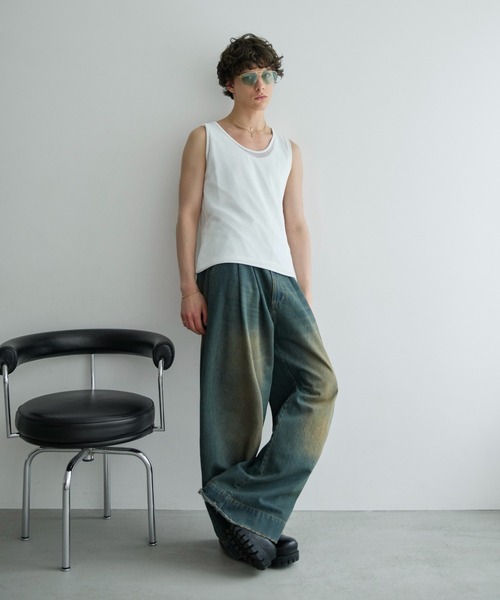 soerte(ソエルテ)の「【26SS】【2点セット】Utility Shield Sleeveless-Layered 2Pack / ユーティリティーレイヤードタンクトップ(タンクトップ・メンズ・ブラック/ホワイト・3/2/1)」の10枚目の写真