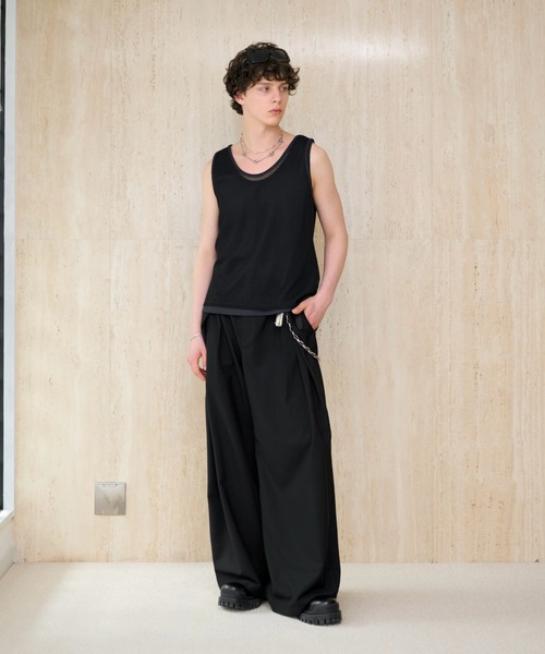 soerte(ソエルテ)の「【26SS】【2点セット】Utility Shield Sleeveless-Layered 2Pack / ユーティリティーレイヤードタンクトップ(タンクトップ・メンズ・ブラック/ホワイト・3/2/1)」の12枚目の写真