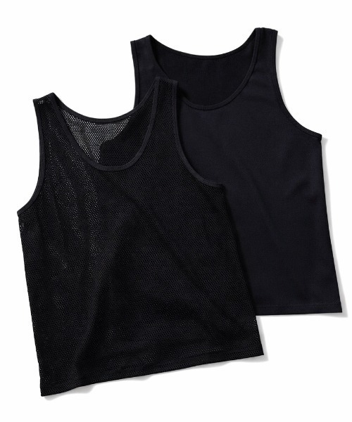 soerte(ソエルテ)の「【26SS】【2点セット】Utility Shield Sleeveless-Layered 2Pack / ユーティリティーレイヤードタンクトップ(タンクトップ・メンズ・ブラック/ホワイト・3/2/1)」の4枚目の写真