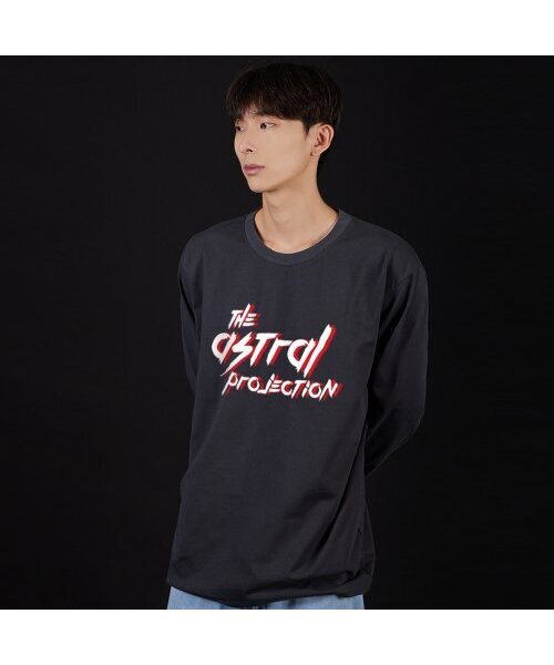 ASTRAL PROJECTION（アストラルプロジェクション）の「パンクレタリングオーバーサイズロングスリーブTシャツ_チャコール（Tシャツ/カットソー・メンズ・その他・LARGE/MEDIUM/X-LARGE）」の2枚目の写真