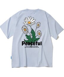 ピースフルデイジーバンドルグラフィックTシャツ - パープル