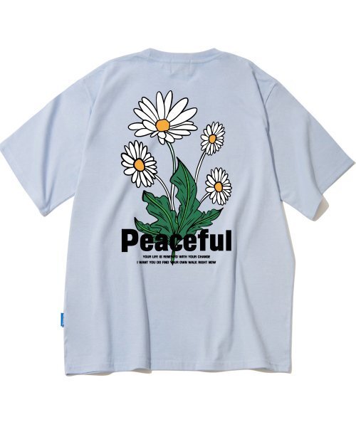 TRIPSHION(トリップション)の「ピースフルデイジーバンドルグラフィックTシャツ - パープル(Tシャツ/カットソー・メンズ・その他・LARGE/MEDIUM/X-LARGE)」の1枚目の写真