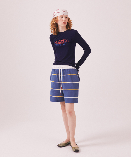 MENASOO(ミナス)の「MNS Soft Fitted Long T Shirt_Navy(Tシャツ/カットソー・レディース・ネイビー・F)」の9枚目の写真