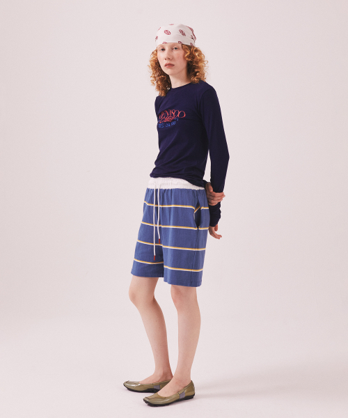 MENASOO(ミナス)の「MNS Soft Fitted Long T Shirt_Navy(Tシャツ/カットソー・レディース・ネイビー・F)」の10枚目の写真