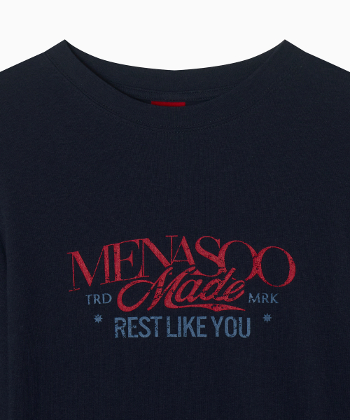 MENASOO(ミナス)の「MNS Soft Fitted Long T Shirt_Navy(Tシャツ/カットソー・レディース・ネイビー・F)」の17枚目の写真