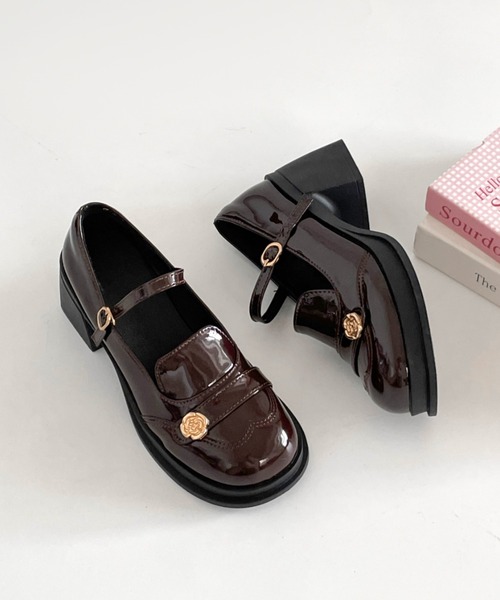 Shoes in Closet(シューズインクローゼット)の「軽量 厚底 ウィングチップ ストラップ ヒール メリージェーン 475(ドレスシューズ・レディース・ダークブラウン/ブラック・S/LL/L/M)」の11枚目の写真