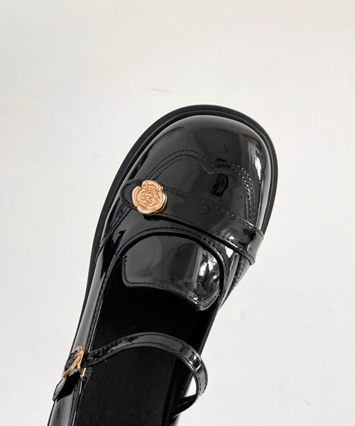 Shoes in Closet(シューズインクローゼット)の「軽量 厚底 ウィングチップ ストラップ ヒール メリージェーン 475(ドレスシューズ・レディース・ダークブラウン/ブラック・S/LL/L/M)」の14枚目の写真