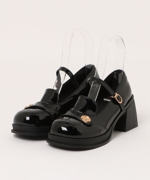 Shoes in Closet(シューズインクローゼット)の「軽量 厚底 ウィングチップ ストラップ ヒール メリージェーン 475(ドレスシューズ・レディース・ダークブラウン/ブラック・S/LL/L/M)」の22枚目の写真
