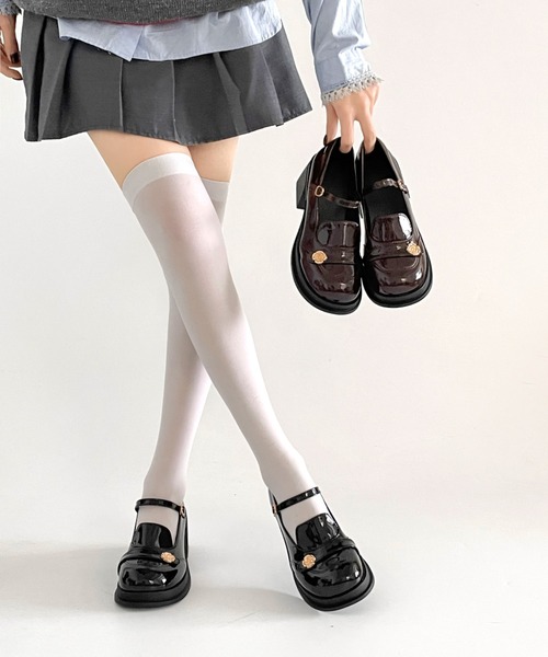 Shoes in Closet(シューズインクローゼット)の「軽量 厚底 ウィングチップ ストラップ ヒール メリージェーン 475(ドレスシューズ・レディース・ダークブラウン/ブラック・S/LL/L/M)」の20枚目の写真