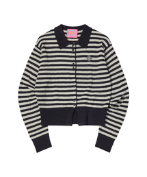 W SPRING BUTTON CARDIGAN [NAVY]