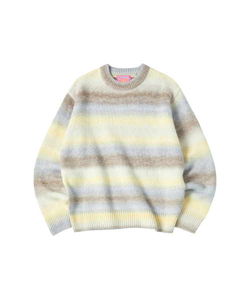 COMONINOZ（コモニノズ）の「GRADATION PULLOVER SWEATER [YELLOW]（ニット/セーター・メンズ・イエロー・SMALL/MEDIUM/LARGE）」の2枚目の写真