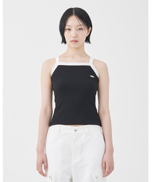 Essential Ringer Sleeveless Black / White