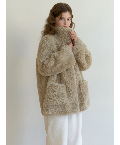 RE_L(リエル)の「Begonia fur half coat (beige)(チェスターコート・レディース・その他・FREE)」の4枚目の写真