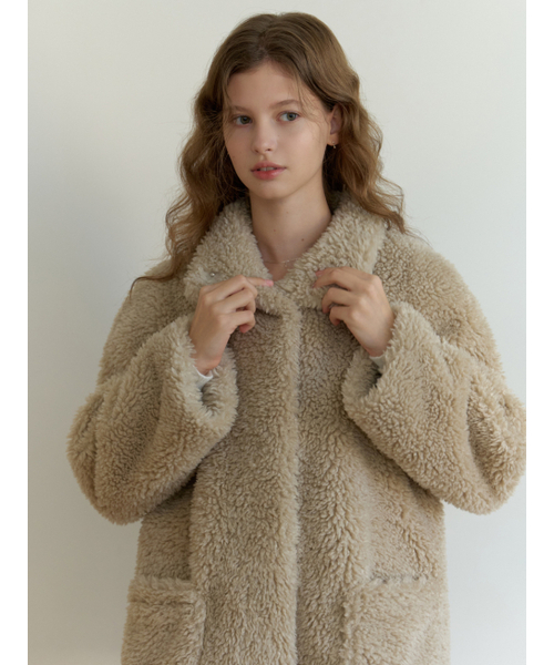 RE_L(リエル)の「Begonia fur half coat (beige)(チェスターコート・レディース・その他・FREE)」の5枚目の写真