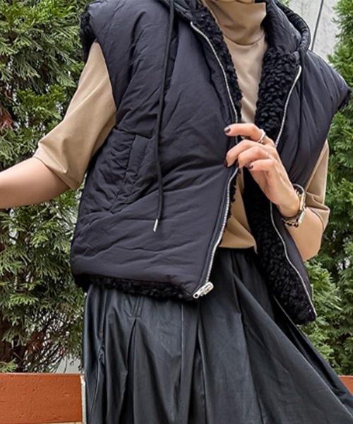 セール】リバーシブルボアベスト（ベスト）｜ONEP STAR（ワンピスター