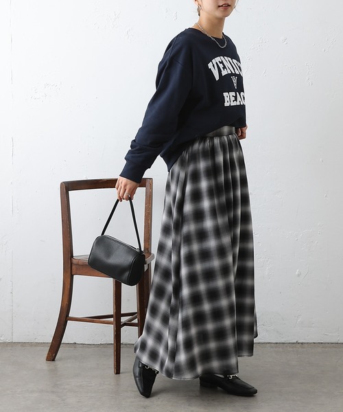 COLONY 2139（コロニートゥーワンスリーナイン）の「オンブレチェックフレアスカート（スカート・レディース・オフホワイト/ブラック・FREE）」の18枚目の写真