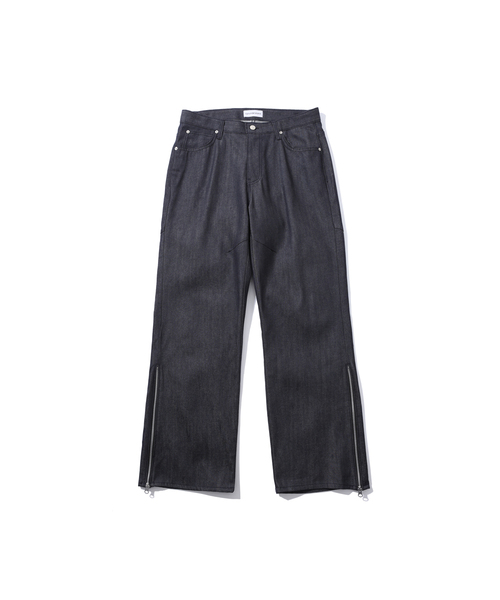 EYEUNDERSTAND(アイアンダスタンド)の「Zipper Denim Pants (Deep Blue)(デニムパンツ・メンズ・その他・31inch/29inch)」の1枚目の写真