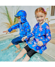 MINIDOU（ミニドウ）の「Pink Flower Girls' Skirt Rash Guard（水着）」