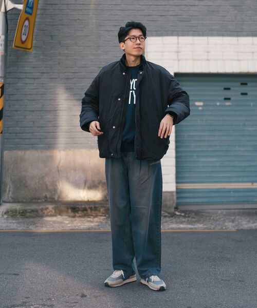 LENGAGEMENT（ランガージュマン）の「ワイドツータックバンディングデニムパンツ[ブルー]（デニムパンツ・レディース・ダークインディゴブルー・SMALL/MEDIUM/LARGE）」の6枚目の写真