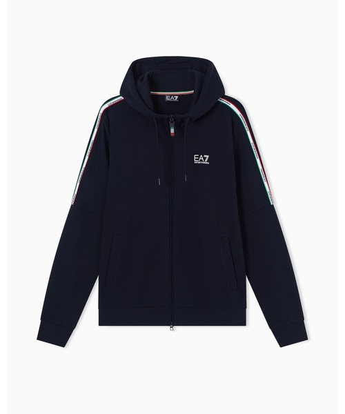 あ*こ様 EA7 エンポリオアルマーニ フリース L ブラック 美品 チームイタリア EA7 エンポリオ アルマーニ ポーラーフリース- ブラック