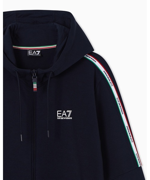 EMPORIO ARMANI EA7(エンポリオアルマーニイーエーセブン)の「【エンポリオ アルマーニ EA7】Italian Spirit フード付きスウェットシャツ ジャージー(スウェット・メンズ・ネイビー・X-SMALL/SMALL/MEDIUM/LARGE/X-LARGE)」の4枚目の写真