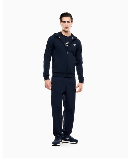 EMPORIO ARMANI EA7(エンポリオアルマーニイーエーセブン)の「【エンポリオ アルマーニ EA7】Italian Spirit フード付きスウェットシャツ ジャージー(スウェット・メンズ・ネイビー・X-SMALL/SMALL/MEDIUM/LARGE/X-LARGE)」の2枚目の写真