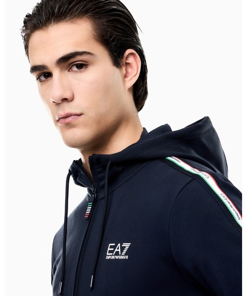 EMPORIO ARMANI EA7(エンポリオアルマーニイーエーセブン)の「【エンポリオ アルマーニ EA7】Italian Spirit フード付きスウェットシャツ ジャージー(スウェット・メンズ・ネイビー・X-SMALL/SMALL/MEDIUM/LARGE/X-LARGE)」の6枚目の写真