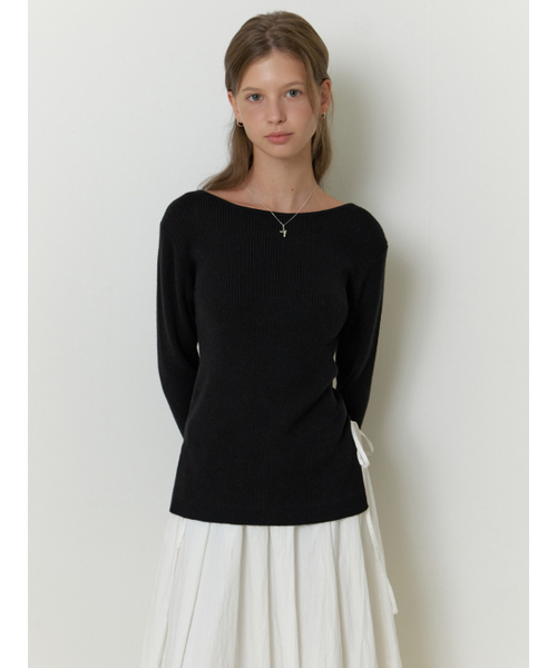 RE_L(リエル)の「Sevilla boat knit (black)(ニット/セーター・レディース・その他・FREE)」の2枚目の写真