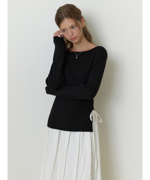 RE_L(リエル)の「Sevilla boat knit (black)(ニット/セーター・レディース・その他・FREE)」の4枚目の写真