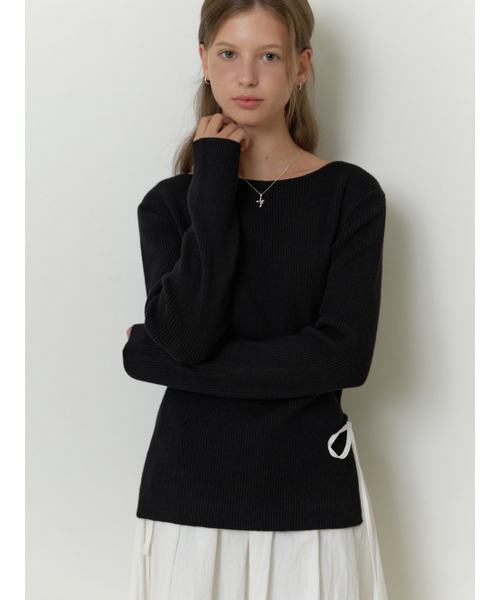 RE_L(リエル)の「Sevilla boat knit (black)(ニット/セーター・レディース・その他・FREE)」の5枚目の写真