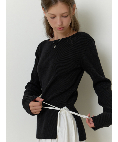 RE_L(リエル)の「Sevilla boat knit (black)(ニット/セーター・レディース・その他・FREE)」の6枚目の写真