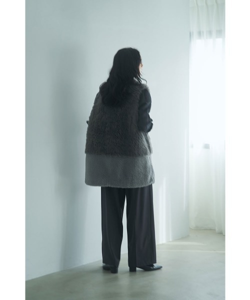 marjour（マージュール）の「BOA PANEL VEST（ベスト・レディース・ブラウン/グレー・M）」の9枚目の写真
